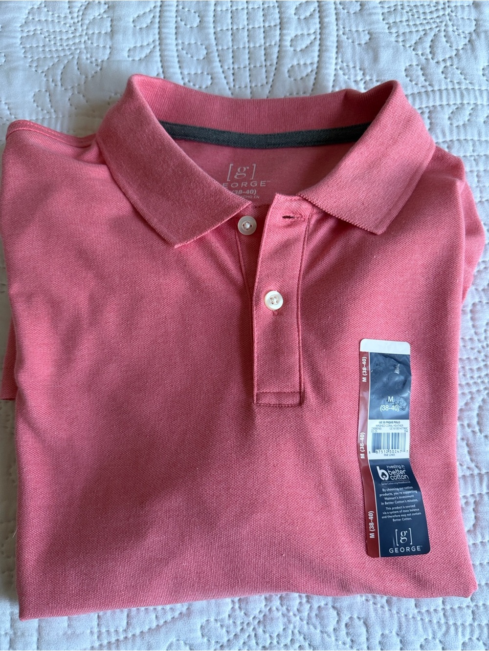 George Men’s Coral Pink Polo Shirt